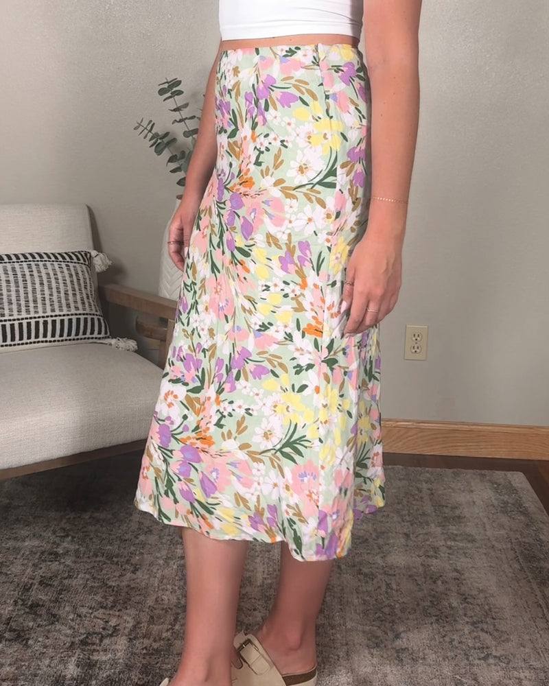 Flower Field Maxi Skirt