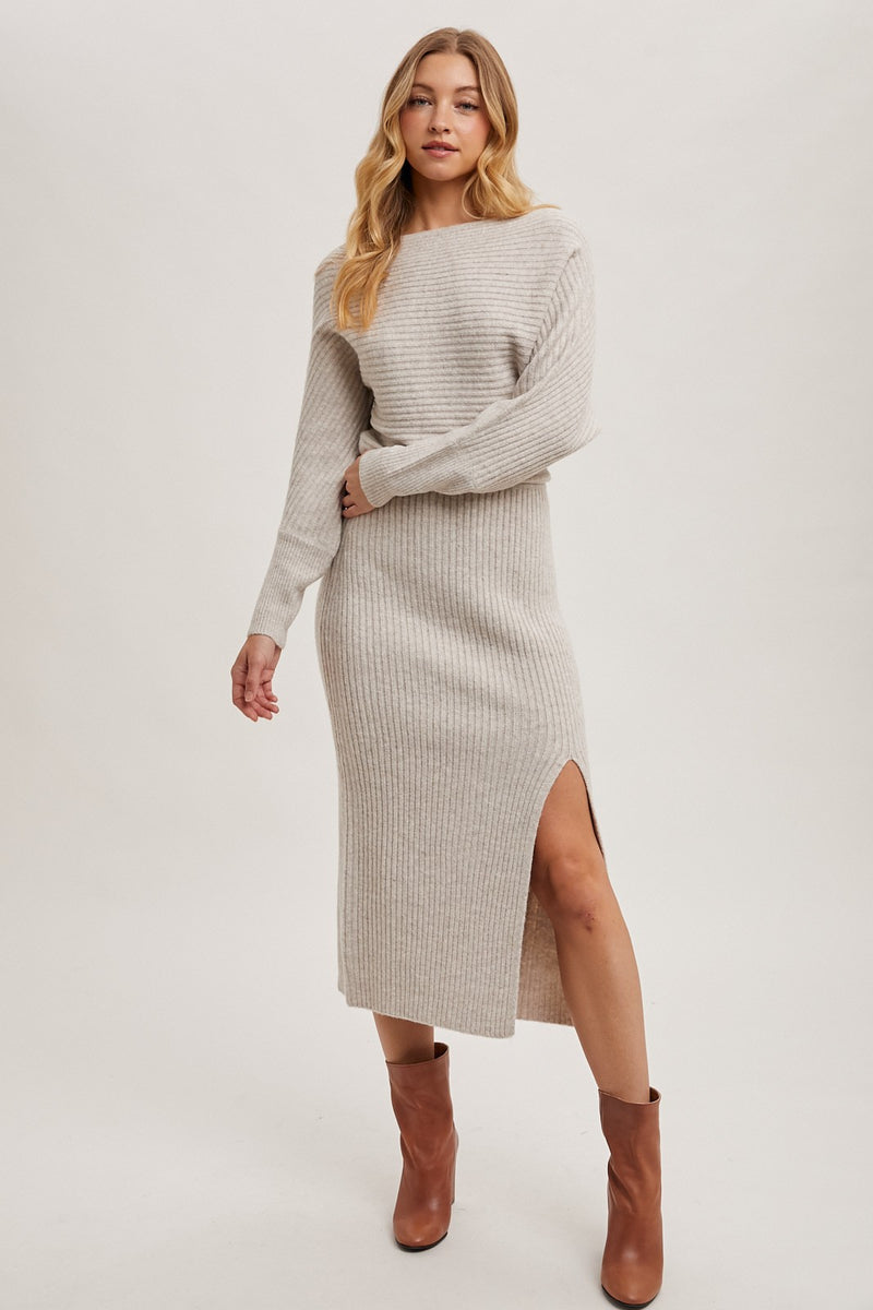 Cozy Luxe Ribbed Sweater Dress