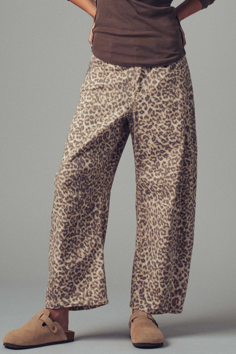 Wild Leopard Barrel Pants