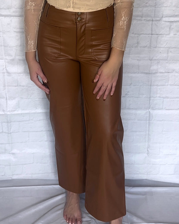 Leather & Latte Pants