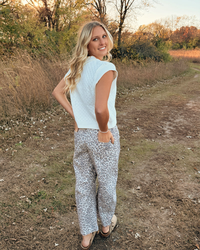 Wild Leopard Barrel Pants