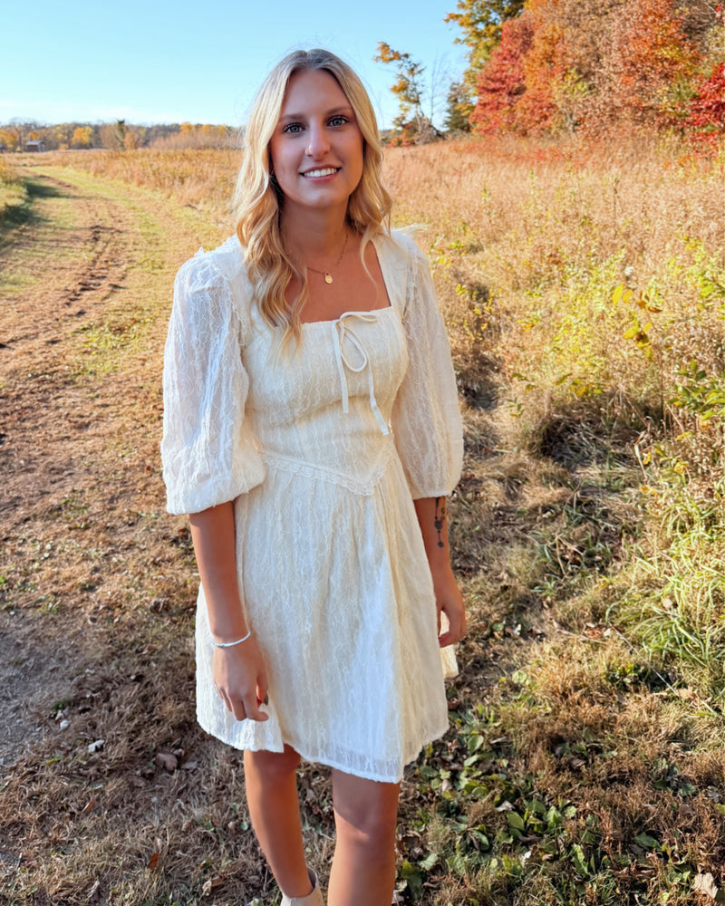 Golden Hour Lace Mini Dres