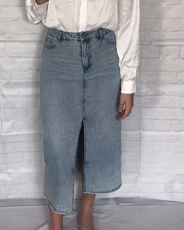 Long Denim Skirt