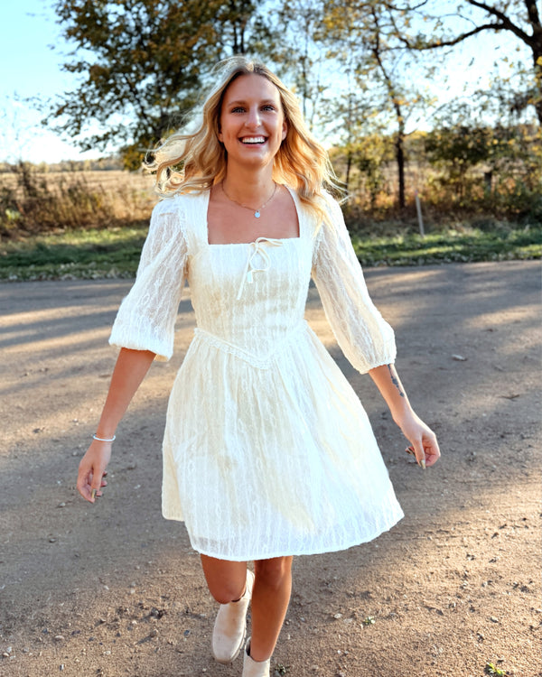 Golden Hour Lace Mini Dres