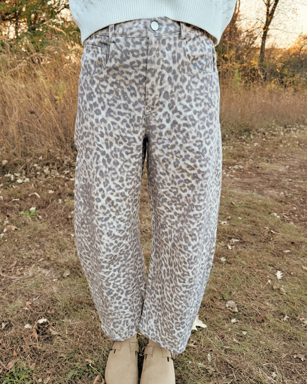 Wild Leopard Barrel Pants