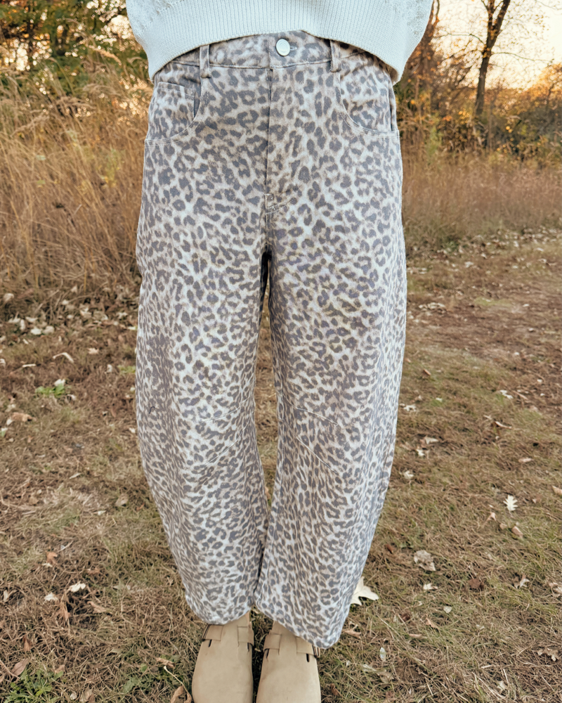 Wild Leopard Barrel Pants