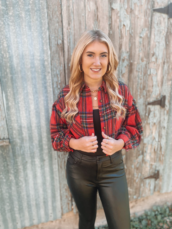 Khloe Crop Flannel