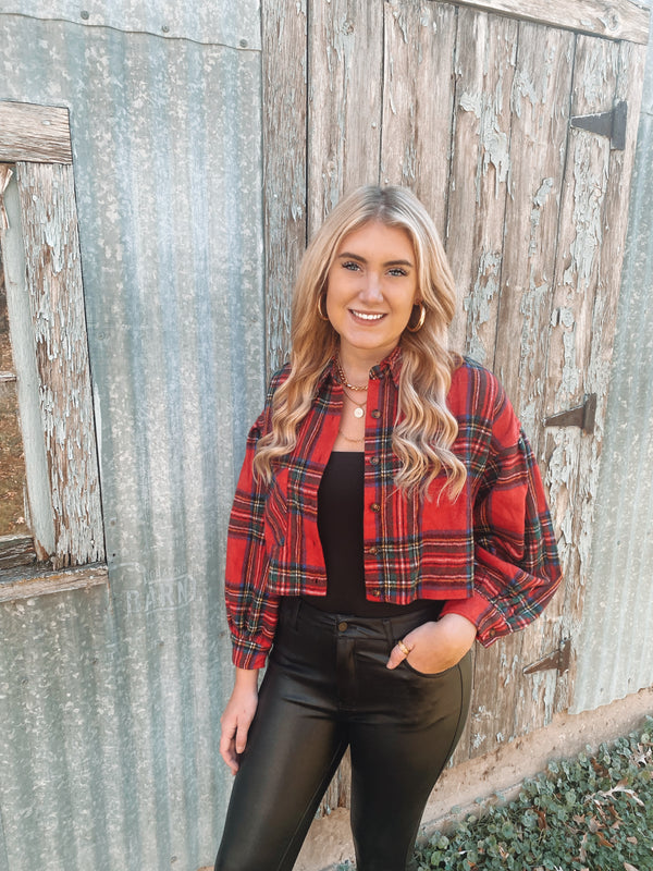 Khloe Crop Flannel